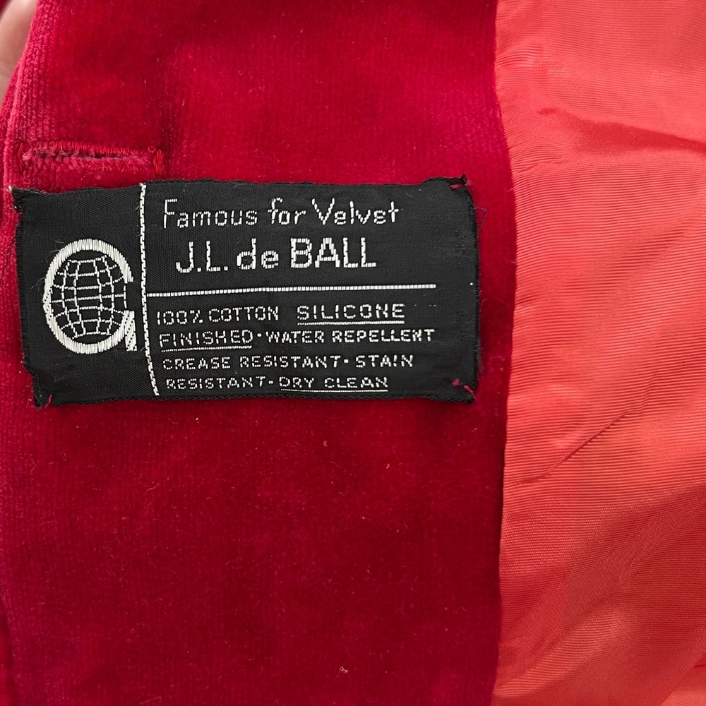 JL DE BALL Vintage Famous for Velvet Red Button Blazer Jacket Coat Size 8 - Picture 10 of 10